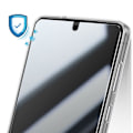 Miniatyrbild 3 av 5: Coque i silikon för Samsung S25 Edge och transparent härdat glas med repbeständighet Vit