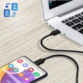 Miniatyrbild 3 av 4: USB-C-kabel - Ej specificerat - 2m - Power Delivery - Snabb överföring - Svart Svart