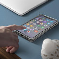 Miniatyrbild 3 av 4: Skyddspaket - AVIZAR - iPhone XR - Mjuk Skal - Härdat Glasfilm 9H - 360° Skydd Klar vit