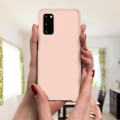 Miniatyrbild 4 av 4: Fodral - Samsung - Galaxy S20 - Hårt ryggskydd - Mjukt frontskydd - Rosa Rosa