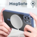 Miniatyrbillede 3 af 4: MagSafe iPhone 12 etui krom blåt Magsafe etui