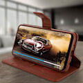 Miniatyrbillede 4 af 4: Etui til Samsung Galaxy A10 - AVIZAR - Folio Cover - Øko-læder brun - Video støtte - Kortholder kastanj