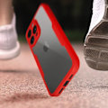Miniatyrbild 4 av 5: AVIZAR Skyddsfodral till iPhone 14 Pro Max - Plexiglas bak och polymer framsida - Röd Röd