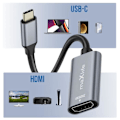 Pikkukuva 3 / 5: USB-C-HDMI-videosovitin 4K-resoluutio Kompakti muotoilu Maxlife Grey