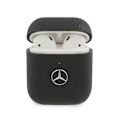 Miniatyrbillede 1 af 2: AirPods etui - Mercedes-Benz - Sort - Naturlæder - Ridsefast - Perfekt pasform