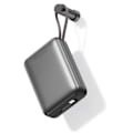 Miniatyrbillede 3 af 5: Batteri Ekstern 20000mAh med USB-C og Lightning Kabler, Kompakt Swissten Sølv Grå