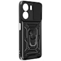 Miniatyrbillede 2 af 6: Taske til Xiaomi Redmi 13C Ring Support Skydekamera Cover Sort Svart