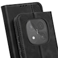 Pikkukuva 4 / 5: Redmi Note 14 Pro ja 14 Pro Plus Musta Kotelo, Lompakko ja Tuki Svart