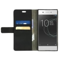 Miniatyrbillede 3 af 4: Hus Portefølje - AVIZAR - Sony Xperia XA1 - Sort - Semi-fast skal - Støttefunktion Svart