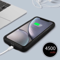 Miniatyrbild 4 av 4: iPhone XR skal - AKASHI - 2 i 1 modell - 4500mAh batteri - Styvt skydd - Induktion Svart