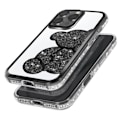 Pikkukuva 2 / 5: Suojakuori iPhone 16 Pro Maxille - AVIZAR - Glitter Nalle - Kiiltävä tekojalokivi ääriviivat - Musta Svart