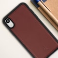 Miniatyrbillede 3 af 4: Coque iPhone XR - Akashi - Ægte Læder - Stiv Beskyttelse - Brun - Finesse Detaljer kastanj