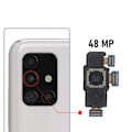 Miniatyrbillede 3 af 3: Bagkamera - RELIFE - Galaxy A51 - Tredobbelt objektiv 48-12-5MP - Farve Sort - Pålidelig erstatning Svart