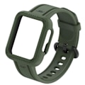 Miniatyrbillede 1 af 5: AVIZAR armbånd til Xiaomi Redmi Watch 2 Lite i grøn silikone med hævede kanter og justerbar rem Grön
