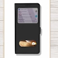 Miniatyrbillede 3 af 4: Hætte til Samsung Galaxy A32 - AVIZAR - Dobbelt Vindue - Video Støtte - Sort Svart