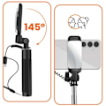 Miniatyrbillede 3 af 5: USB C Indbygget Spejl Selfie Stick med LinQ Trigger Button Sort