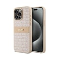 Miniatyrbillede 1 af 6: DKNY Læder Mono Stripe & Metal Logo - Etui til iPhone 15 Pro Max (Pink)