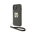 Pikkukuva 2 / 5: Kuori Apple iPhone 14:lle, metallilogolla ja rannehihnalla, DKNY ruskea kastanj