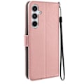 Pikkukuva 1 / 5: Lompakkokotelo Samsung A55:lle - MAYAXESS - Samppanjanpunainen - Jalusta ja rannehihnatoiminto Rosa