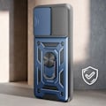 Miniatyrbild 3 av 6: Fodral för Oppo A38 Stötsäker stödring glidande kameraskydd nattblå