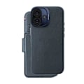 Miniatyrbild 4 av 4: iPhone 16 Pro-fodral - Decoded - MagSafe - Full-grain läder - Semi-stivt - Blå Blå