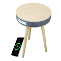 Miniatyrbillede 3 af 3: Bluetooth og oplader bænk i træ Budapest beige Beige