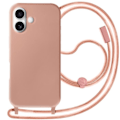 Miniatyrbild 1 av 5: Coque Cordon Semi Rigide Soft touch för iPhone 16 Plus Rosa Champagne Rosa