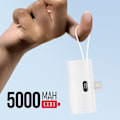 Miniatyrbillede 3 af 5: Ekstern oplader - FORCELL - F-Energy - 5000mAh - 20W - Lightning og USB C Vit