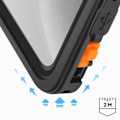 Miniatyrbillede 3 af 6: Vandtæt etui til Samsung Galaxy S24 - REDPEPPER - Sort - Fuld beskyttelse - IP68 Transparent