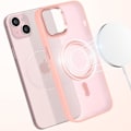 Pikkukuva 3 / 6: MagSafe-kuori iPhone 15 Matta Frosted Takapuoli Vaaleanpunainen Reuna Rosa