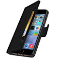 Pikkukuva 2 / 4: Kansi iPhone 6 / 6S / 7 / 8 / SE 2020 lompakkokotelo musta jalusta toiminto musta Svart