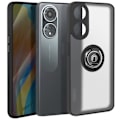 Miniatyrbillede 1 af 5: Coque til Oppo A58 med metalring, videostøtte, sort Svart