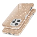 Miniatyrbild 2 av 5: Glitterfodral till iPhone 16 Pro Max - AVIZAR - Gul - Stel - Glänsande - Blandad Gul