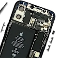 Miniatyrbillede 4 af 4: Knapper til strøm, lyd og lydløs til iPhone 12 og 12 Pro sort Svart
