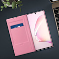 Pikkukuva 4 / 4: Huppu - Samsung - Galaxy Note 10 - Korttitasku - LED-näyttökansi - Vaaleanpunainen Rosa