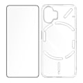 Miniatyrbillede 2 af 6: Etui til Nothing Phone 2 Silikone Gel og hærdet glas Faset kant Sort Svart
