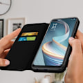 Miniatyrbild 3 av 4: Housse - AVIZAR - Oppo Reno 4 Z 5G - Ekologiskt läder - Stödfunktion - Svart Svart
