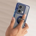 Pikkukuva 3 / 6: Kotelo Redmi Note 13 Pro 5G:lle - AVIZAR - Metallirengasjalustatoiminto - Midnight Blue Blå