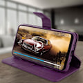Miniatyrbillede 4 af 4: Housse til Samsung Galaxy A10 - AVIZAR - Folio Etui - Øko-læder - Video Støtte - Lilla Lila