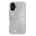 Miniatyrbild 2 av 6: Glittercase för iPhone 16 Plus Stötsäker Glittrande Silver Grå