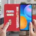 Miniatyrbild 3 av 4: Huawei P smart 2021-fodral - AVIZAR - Röd - Skydd - Kortfack - Videostöd Röd