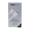 Miniatyrbillede 3 af 4: Cabel Lightning til USB 10W Opladning og Synchronisering 1m Grab 'N Go Hvid