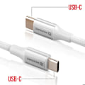 Miniatyrbild 3 av 5: USB-C till USB-C Kabel Design Flätad Anti-nod Swissten Vit Vit