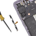 Pikkukuva 3 / 4: Virta- ja äänenvoimakkuuspainikekaapeli Samsung Galaxy S21 FE:lle Alkuperäinen Samsung Black Svart