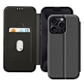 Pikkukuva 1 / 6: iPhone 15 Pro Max Hiilikuitutasku Videotuki ja Anti-RFID Musta musta