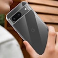 Miniatyrbild 3 av 5: Mjukt silikonfodral för Google Pixel 8 Mayaxess Transparent Transparent