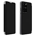 Miniatyrbillede 1 af 4: Étui Galaxy S10 Lite - AVIZAR - Øko-læder tekstureret - Stødabsorberende - Kradsikker - Kortlomme Sort Svart