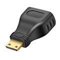 Miniatyrbillede 2 af 5: HDMI Han til Mini HDMI Hun Videoadapter Full HD 1080p Akyga Sort
