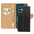 Miniatyrbillede 1 af 5: Etui til Samsung Galaxy A16 Klap Pung Fancy Sort / Guld Svart