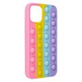 Pikkukuva 2 / 4: iPhone 12 ja 12 Pro Anti-Stress Bubble pop Fidget Toy Case - Monivärinen musta AVIZAR